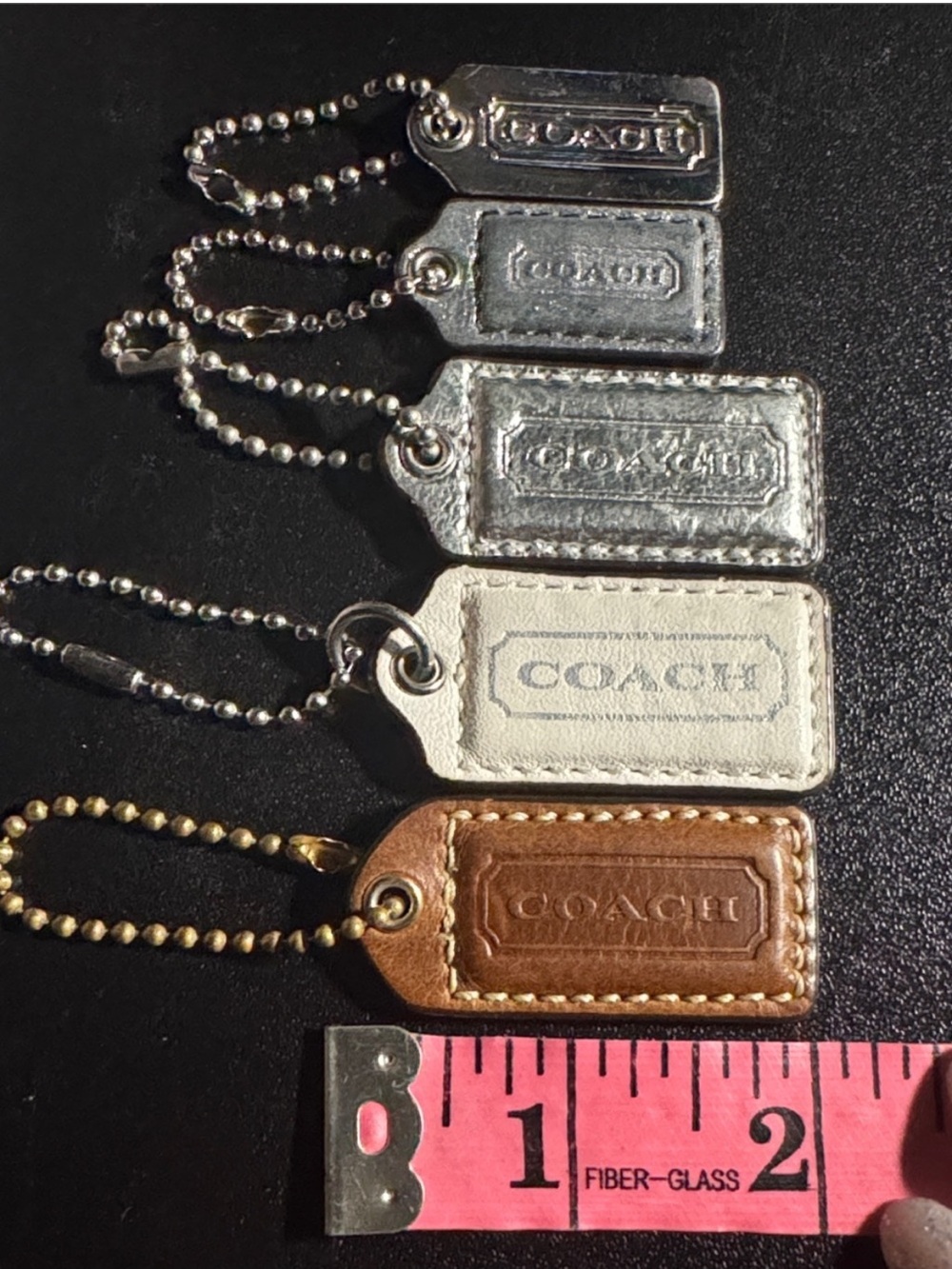 5/-2in inch Coach leather tags bundled🥰 - Picture 4 of 14